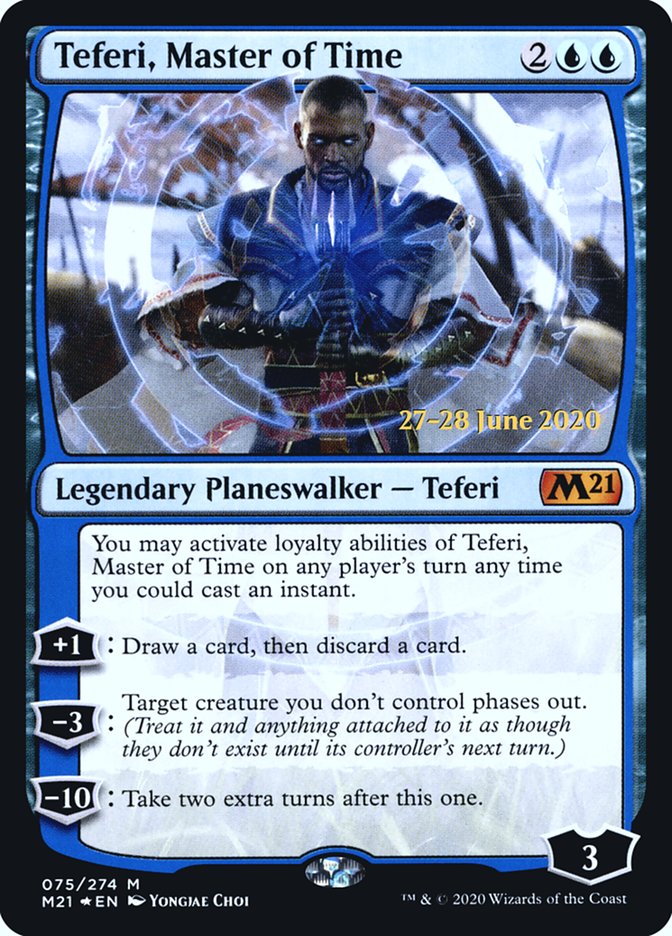 Teferi, Master of Time (75) [Core Set 2021 Prerelease Promos] | The Clever Kobold