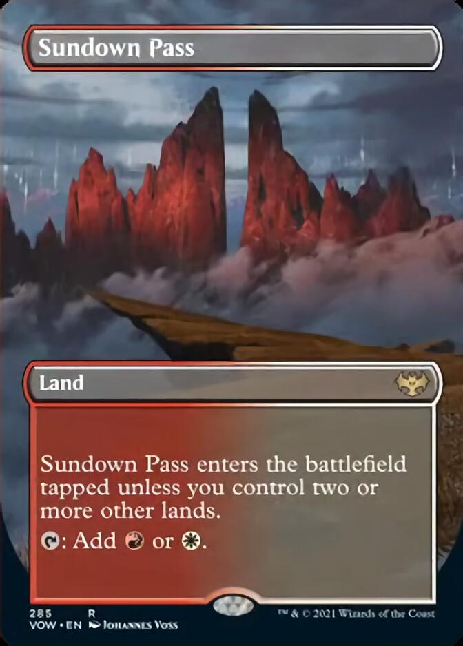 Sundown Pass (Borderless Alternate Art) [Innistrad: Crimson Vow] | The Clever Kobold