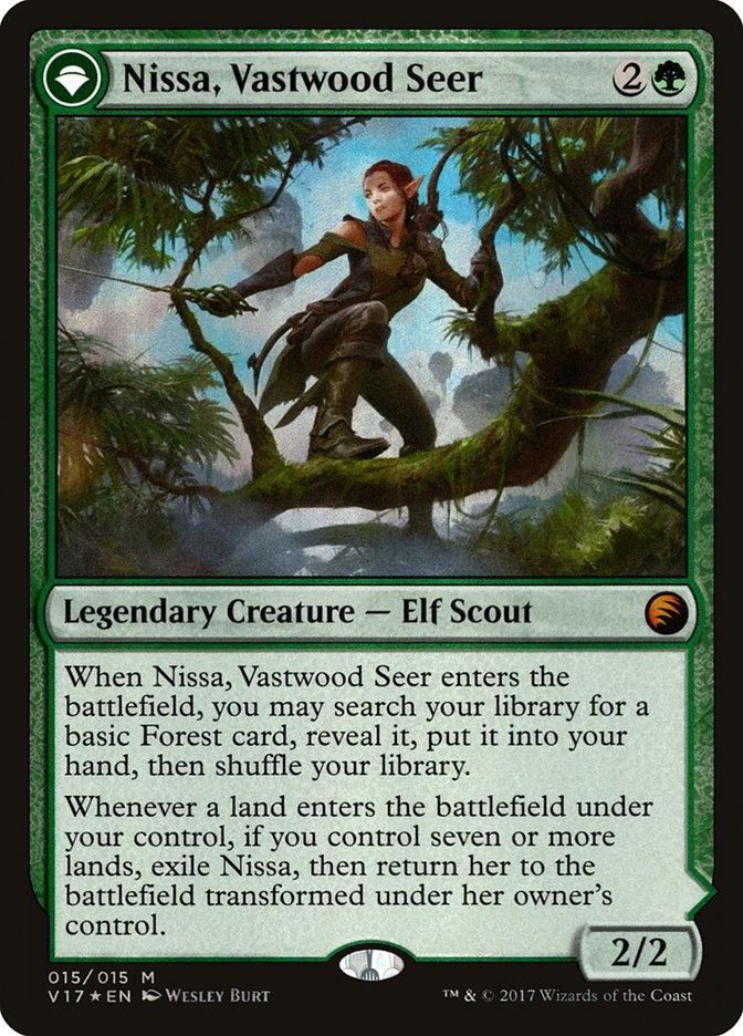 Nissa, Vastwood Seer // Nissa, Sage Animist [From the Vault: Transform] | The Clever Kobold