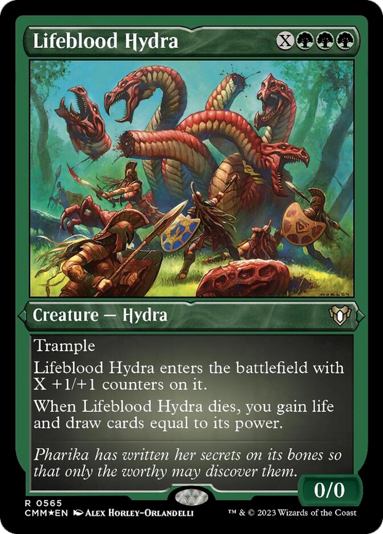 Lifeblood Hydra (Foil Etched) [Commander Masters] | The Clever Kobold