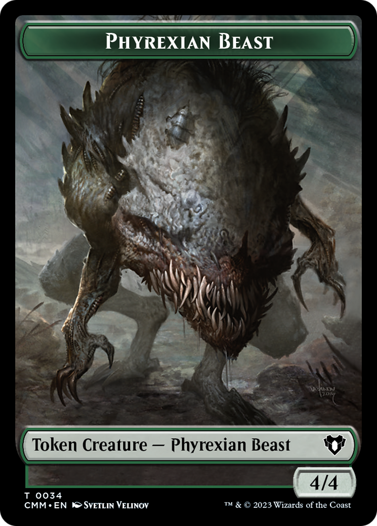 Phyrexian Beast Token [Commander Masters Tokens] | The Clever Kobold