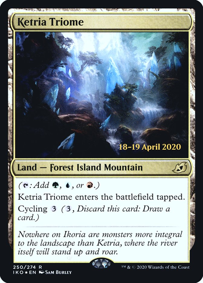 Ketria Triome [Ikoria: Lair of Behemoths Prerelease Promos] | The Clever Kobold