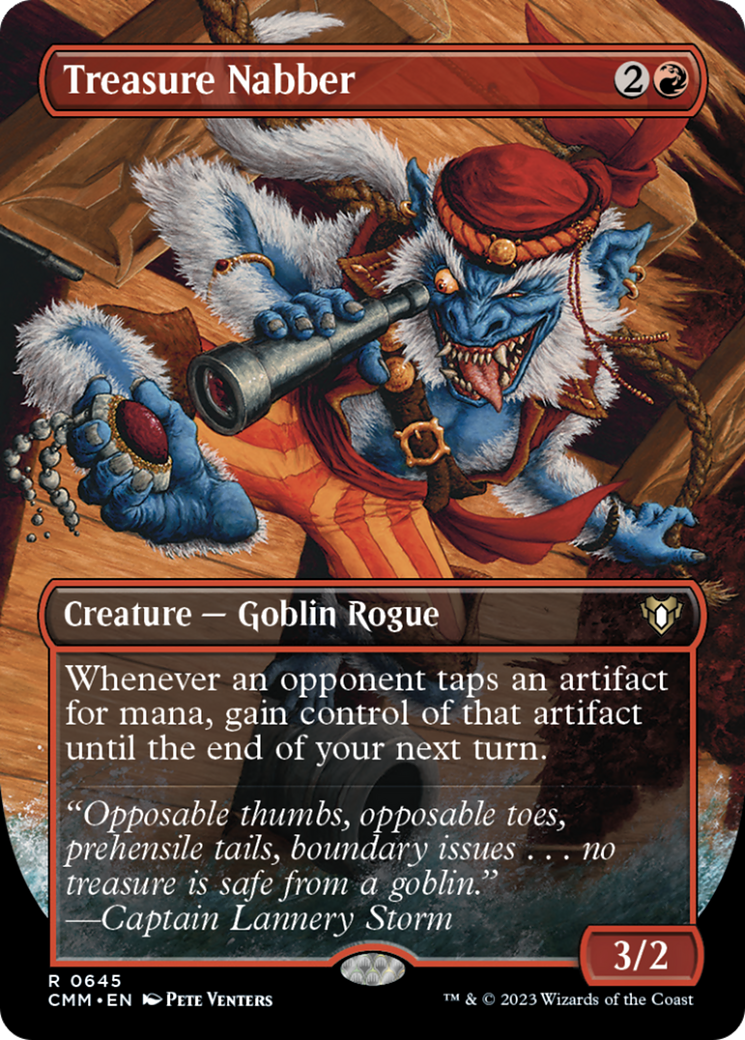 Treasure Nabber (Borderless Alternate Art) [Commander Masters] | The Clever Kobold