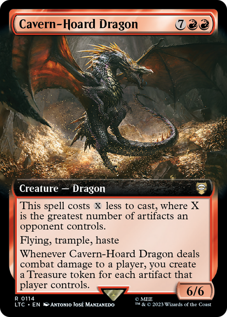 Cavern-Hoard Dragon (Extended Art) [The Lord of the Rings: Tales of Middle-Earth Commander] | The Clever Kobold