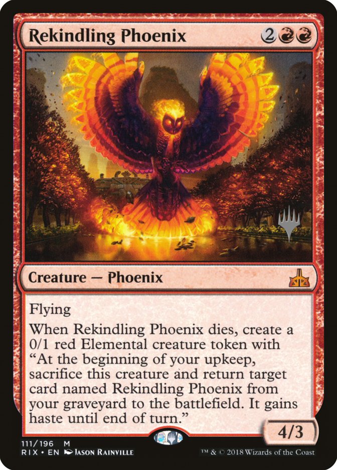 Rekindling Phoenix (Promo Pack) [Rivals of Ixalan Promos] | The Clever Kobold