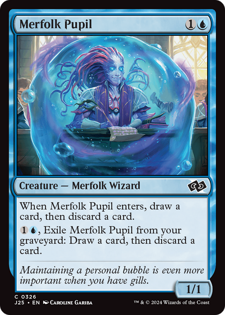 Merfolk Pupil [Foundations Jumpstart] | The Clever Kobold