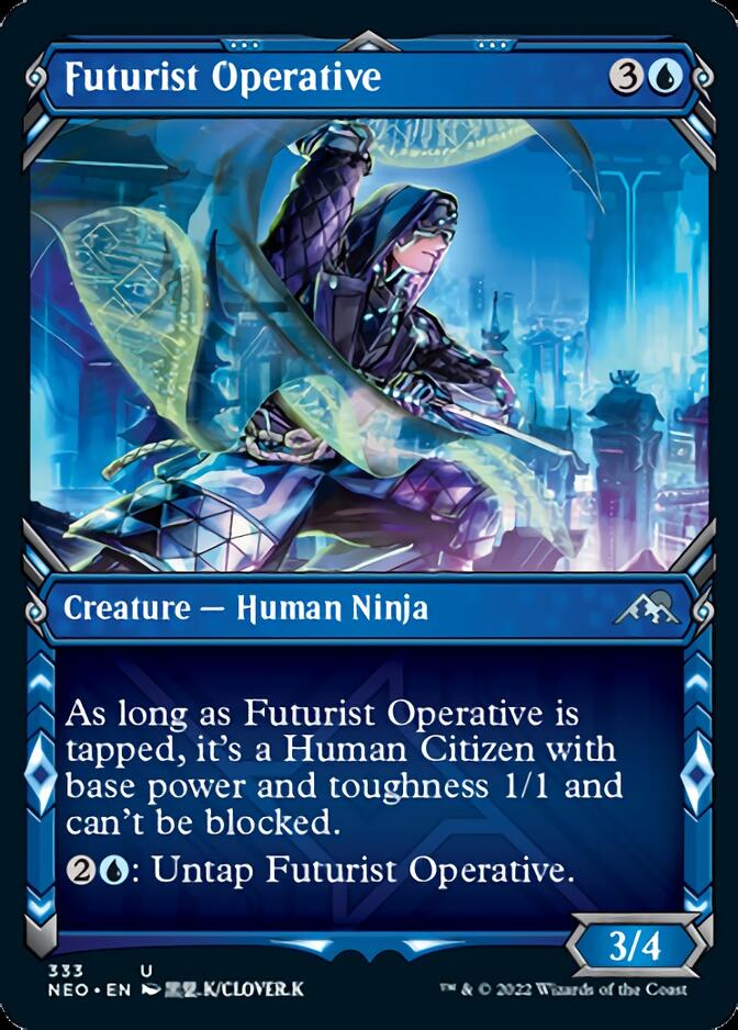 Futurist Operative (Showcase Ninja) [Kamigawa: Neon Dynasty] | The Clever Kobold