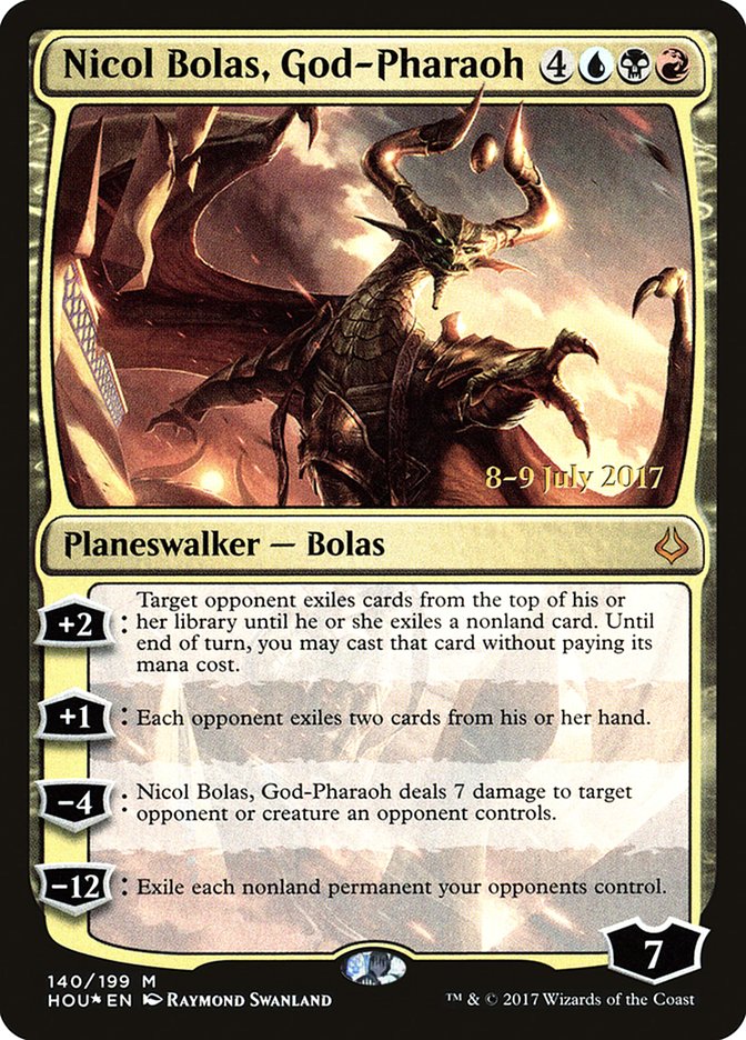 Nicol Bolas, God-Pharaoh [Hour of Devastation Prerelease Promos] | The Clever Kobold