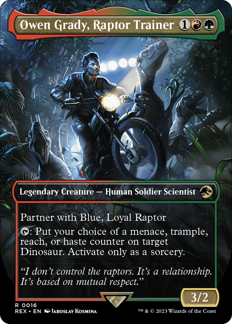 Owen Grady, Raptor Trainer (Borderless) [Jurassic World Collection] | The Clever Kobold