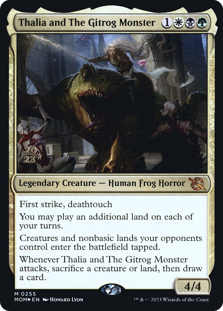 Thalia and The Gitrog Monster [March of the Machine Prerelease Promos] | The Clever Kobold