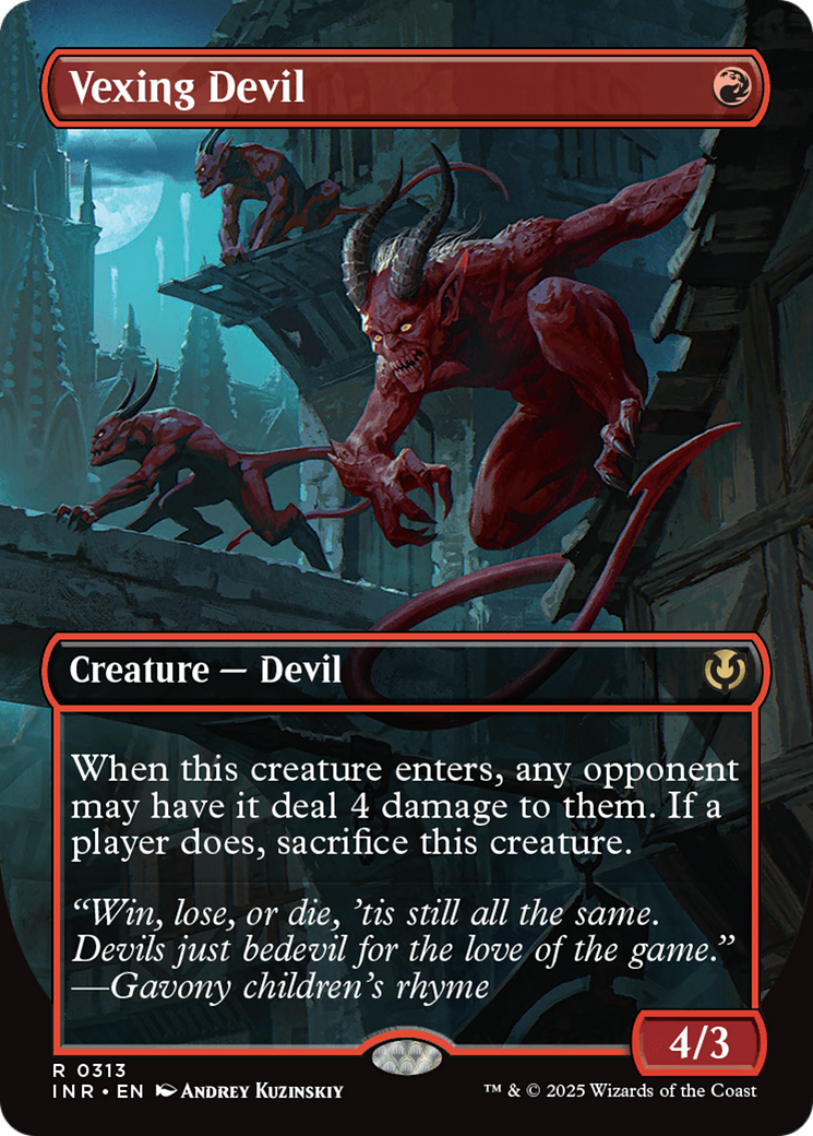 Vexing Devil (Borderless) [Innistrad Remastered] | The Clever Kobold