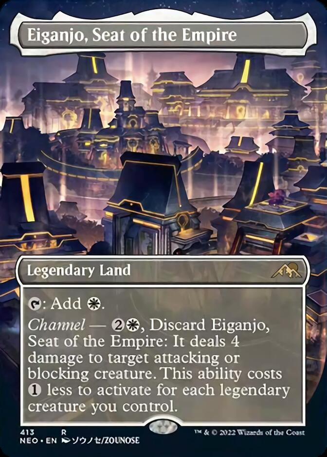 Eiganjo, Seat of the Empire (Borderless Alternate Art) [Kamigawa: Neon Dynasty] | The Clever Kobold