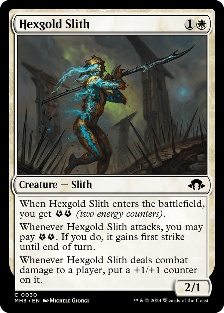 Hexgold Slith [Modern Horizons 3] | The Clever Kobold