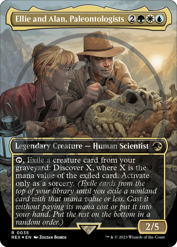 Ellie and Alan, Paleontologists (Emblem) (Borderless) [Jurassic World Collection Tokens] | The Clever Kobold