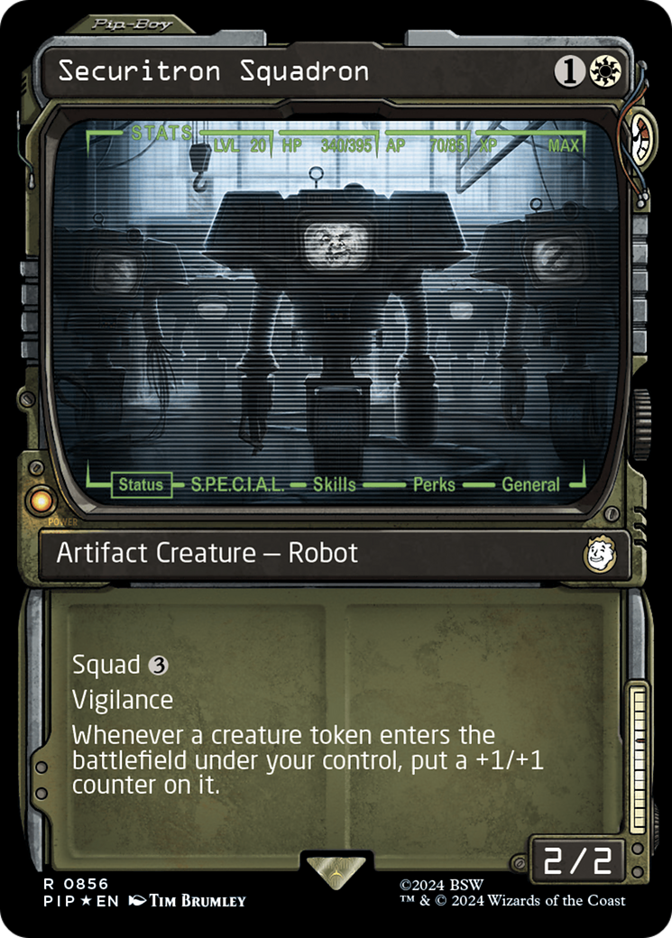 Securitron Squadron (Showcase) (Surge Foil) [Fallout] | The Clever Kobold