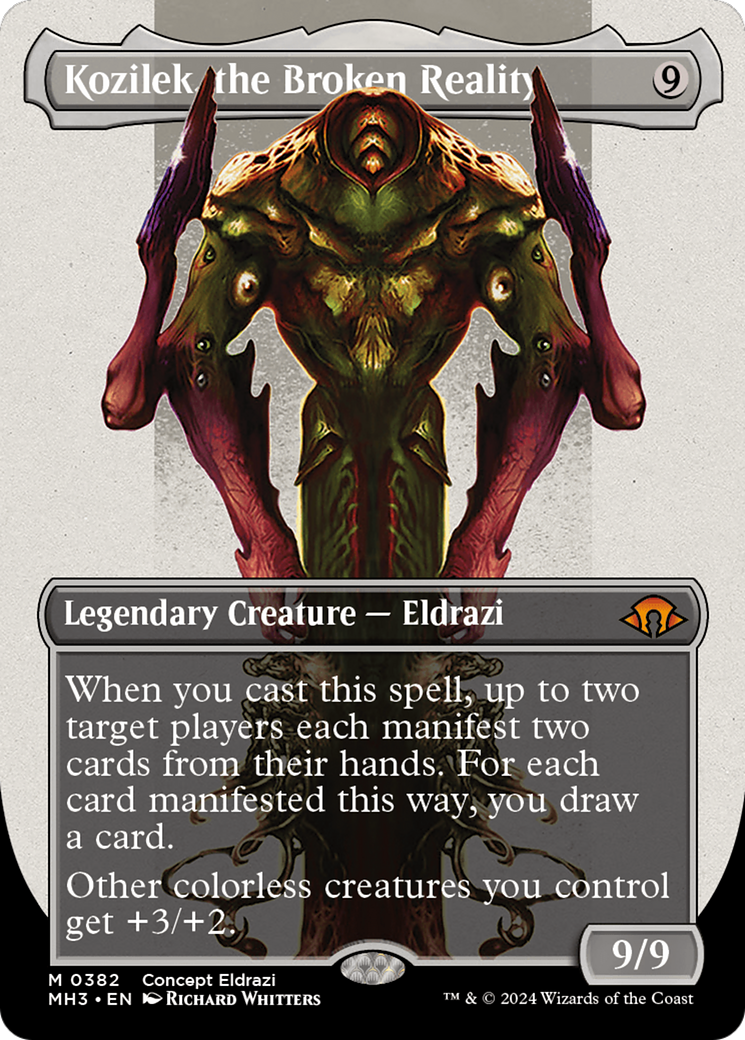 Kozilek, the Broken Reality (Borderless) (Serialized) [Modern Horizons 3] | The Clever Kobold