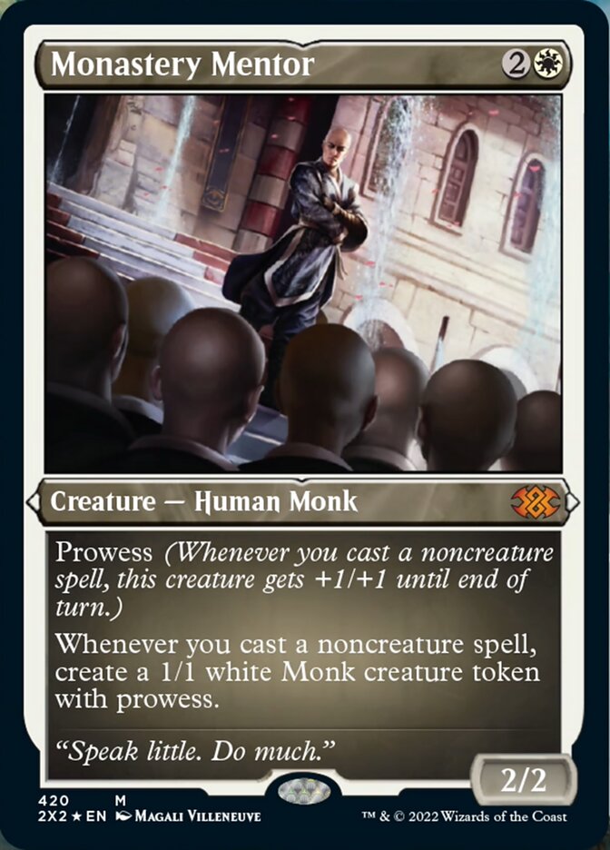 Monastery Mentor (Foil Etched) [Double Masters 2022] | The Clever Kobold