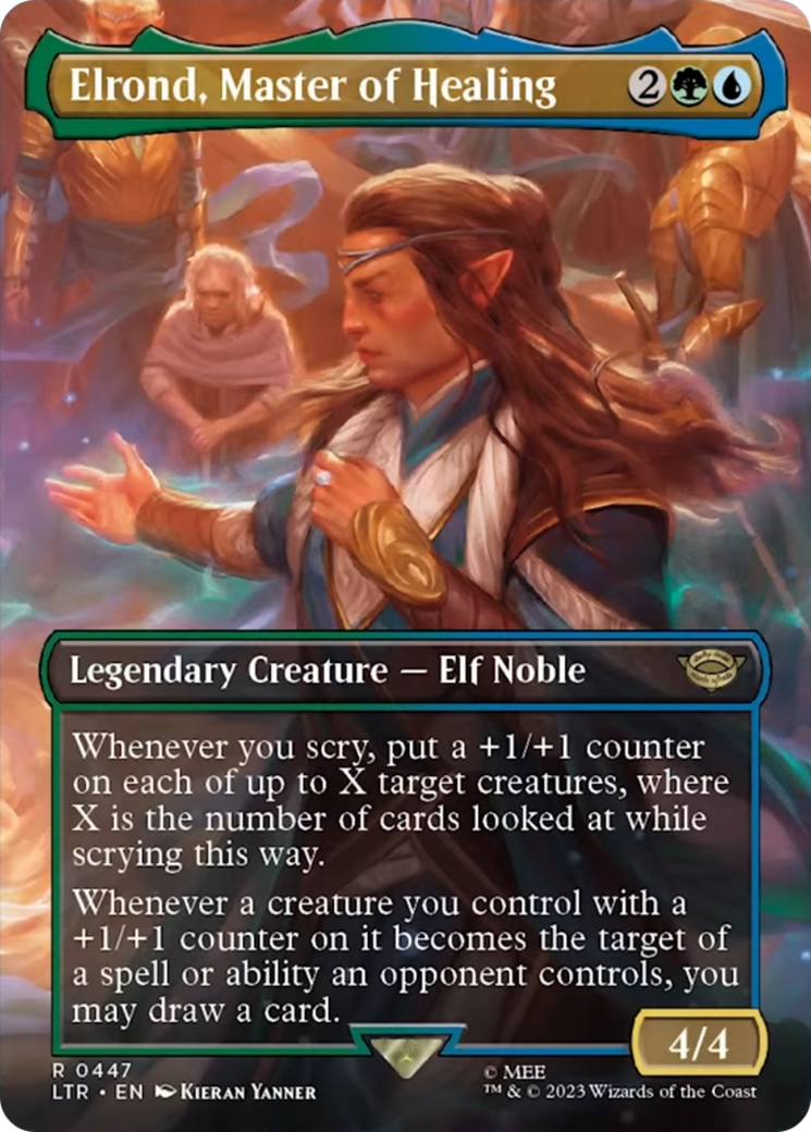 Elrond, Master of Healing (Borderless Alternate Art) [The Lord of the Rings: Tales of Middle-Earth] | The Clever Kobold