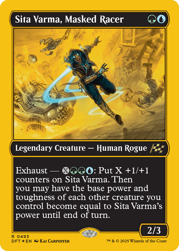 Sita Varma, Masked Racer (First-Place Foil) [Aetherdrift] | The Clever Kobold