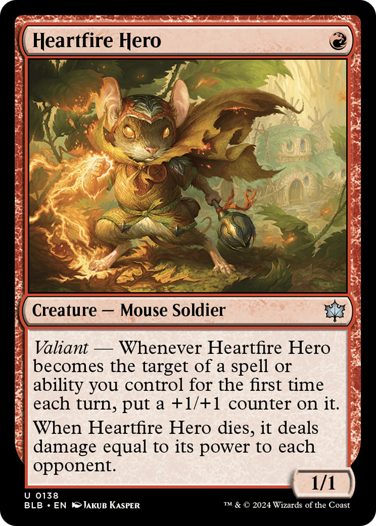 Heartfire Hero [Bloomburrow] | The Clever Kobold