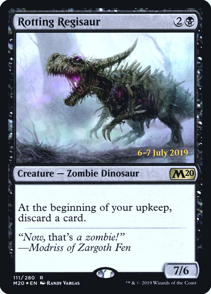 Rotting Regisaur [Core Set 2020 Prerelease Promos] | The Clever Kobold