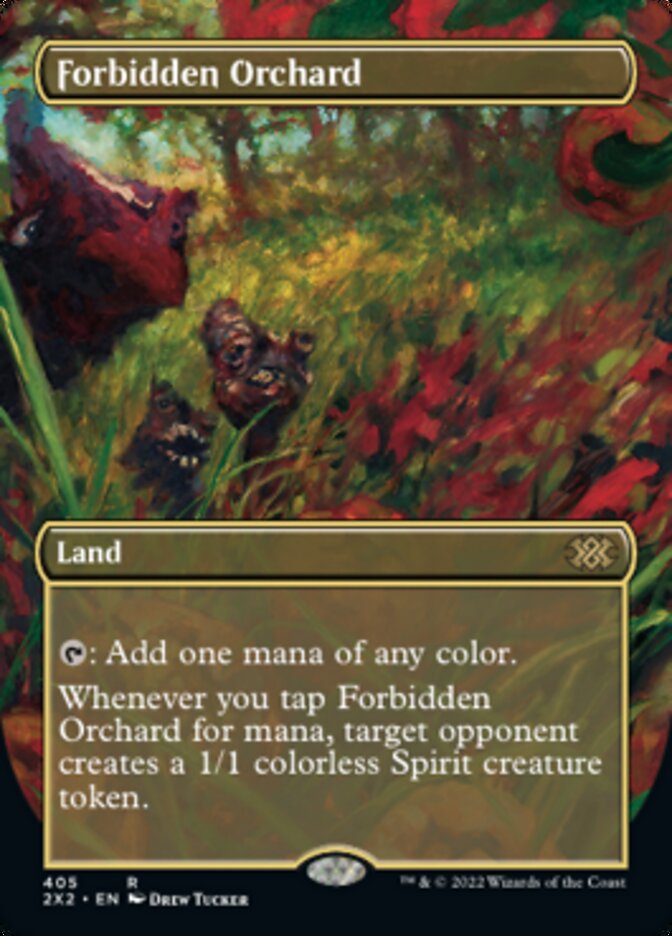 Forbidden Orchard (Borderless Alternate Art) [Double Masters 2022] | The Clever Kobold