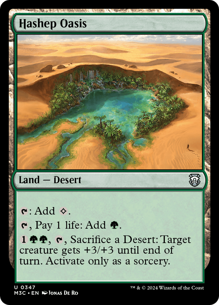 Hashep Oasis (Ripple Foil) [Modern Horizons 3 Commander] | The Clever Kobold