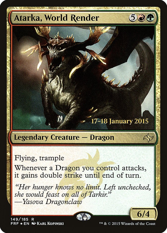 Atarka, World Render [Fate Reforged Prerelease Promos] | The Clever Kobold