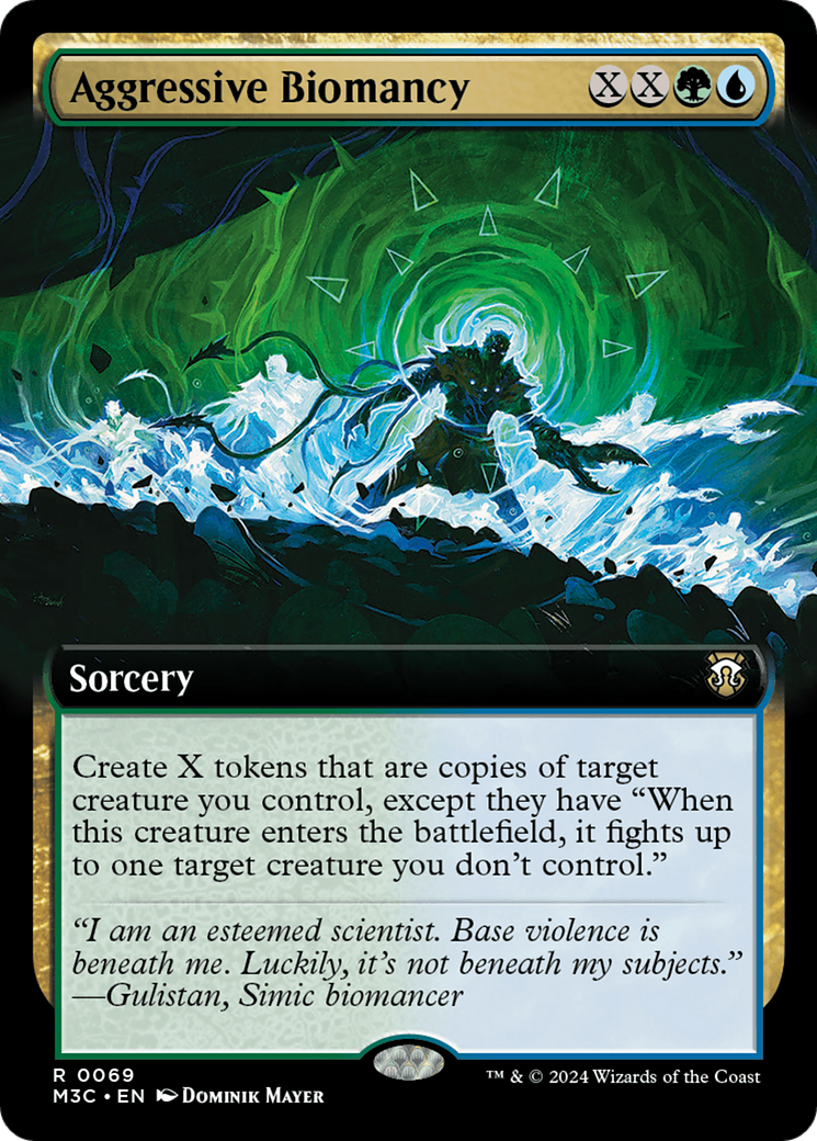 Aggressive Biomancy (Extended Art) (Ripple Foil) [Modern Horizons 3 Commander] | The Clever Kobold