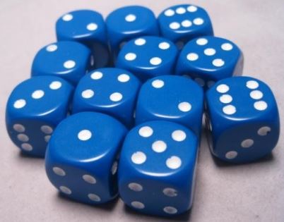 Chessex: Opaque 16Mm D6 Blue/Black