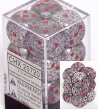 Chessex: Granite 16Mm D6 Dice Block