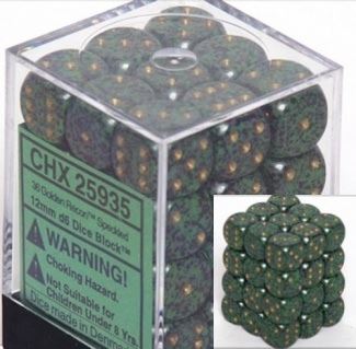 Chessex: Speckled Golden Recon 12mm d6 Dice Block (36 dice)