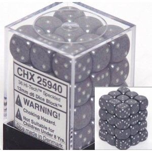 Chessex: Speckled Hi-Tech 12mm d6 Dice Block (36 dice)