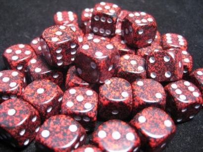 Chessex: Speckled Silver Volcano 12mm d6 Dice Block (36 dice)