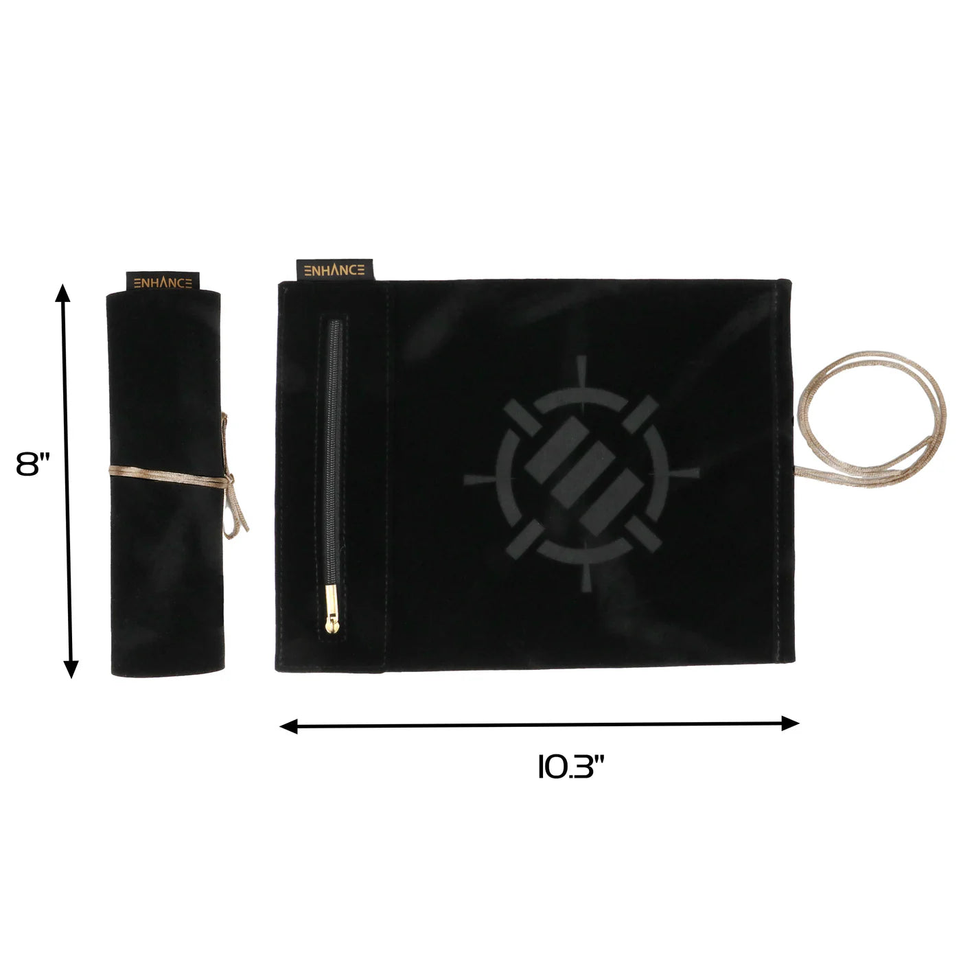 Roll on a Scroll™ Dice Rolling Mat & 7pc Acrylic Dice Set Purple