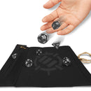 Roll on a Scroll™ Dice Rolling Mat & 7pc Acrylic Dice Set Purple
