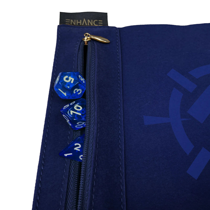 Roll on a Scroll™ Dice Rolling Mat & 7pc Acrylic Dice Set Purple