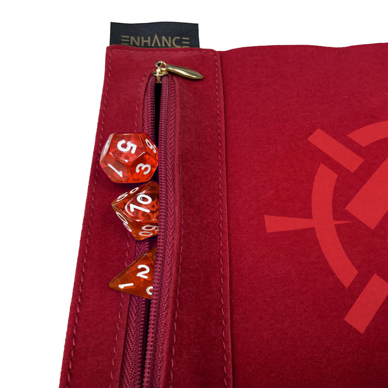 Roll on a Scroll™ Dice Rolling Mat & 7pc Acrylic Dice Set Purple