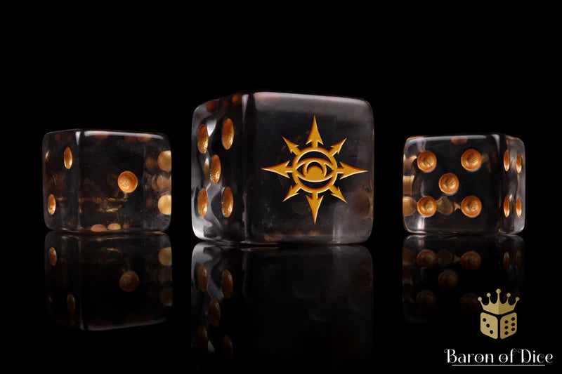 Chaos Demon Dice - Translucent Square Corner