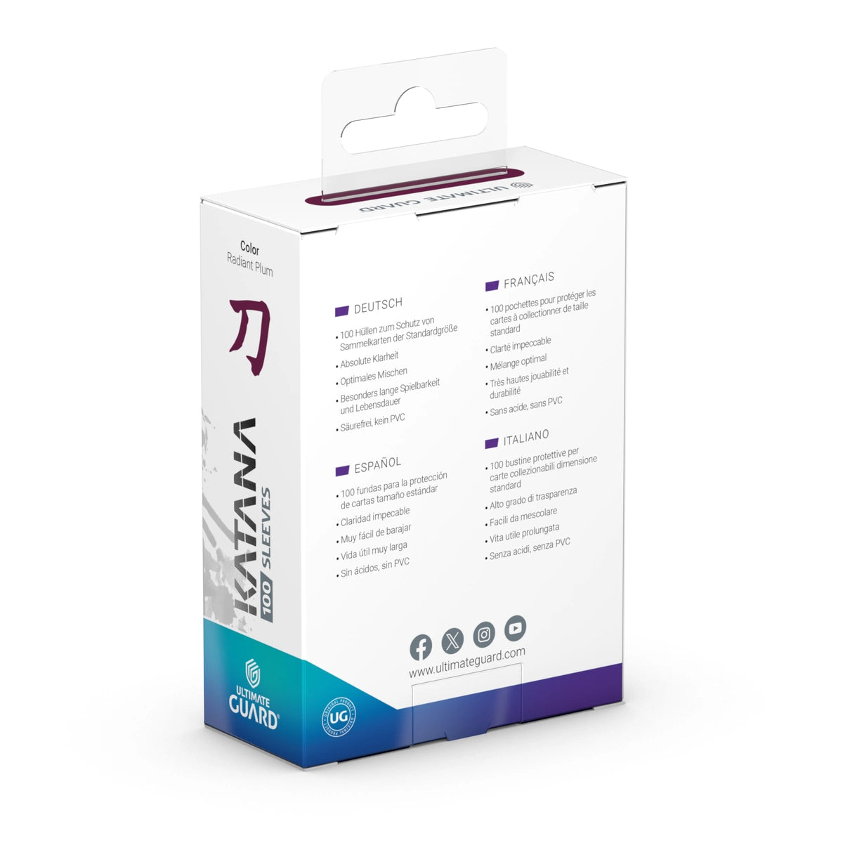 Ultimate Guard Sleeves: Standard Katana - Radiant Plum 100ct