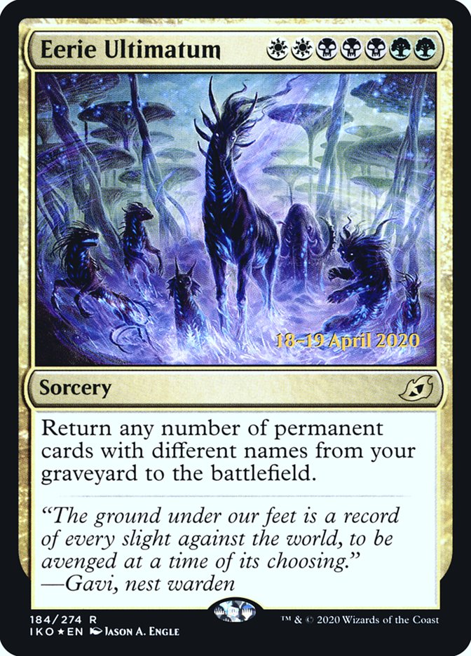 Eerie Ultimatum [Ikoria: Lair of Behemoths Prerelease Promos] | The Clever Kobold