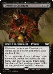 Demonic Covenant (Extended Art) [Duskmourn: House of Horror Commander] | The Clever Kobold