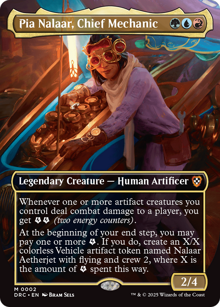 Pia Nalaar, Chief Mechanic (Borderless) [Aetherdrift Commander] | The Clever Kobold