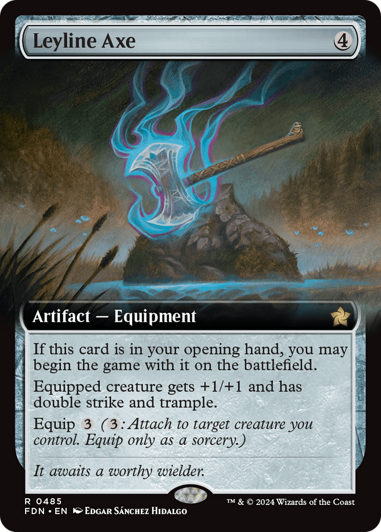 Leyline Axe (Extended Art) [Foundations] | The Clever Kobold