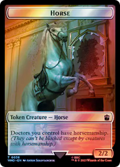 Horse // Clue (0053) Double-Sided Token (Surge Foil) [Doctor Who Tokens] | The Clever Kobold