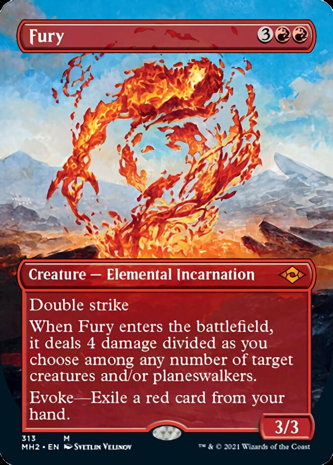 Fury (Borderless Alternate Art) [Modern Horizons 2] | The Clever Kobold