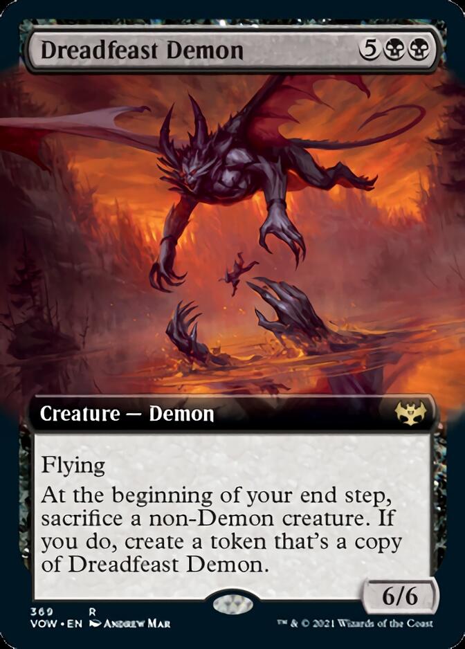 Dreadfeast Demon (Extended Art) [Innistrad: Crimson Vow] | The Clever Kobold