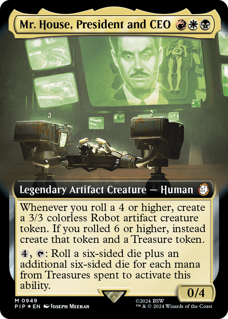 Mr. House, President and CEO (Extended Art) (Surge Foil) [Fallout] | The Clever Kobold