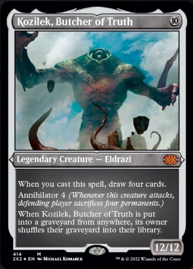 Kozilek, Butcher of Truth (Foil Etched) [Double Masters 2022] | The Clever Kobold