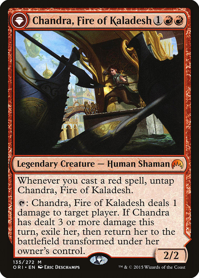 Chandra, Fire of Kaladesh // Chandra, Roaring Flame [Magic Origins] | The Clever Kobold